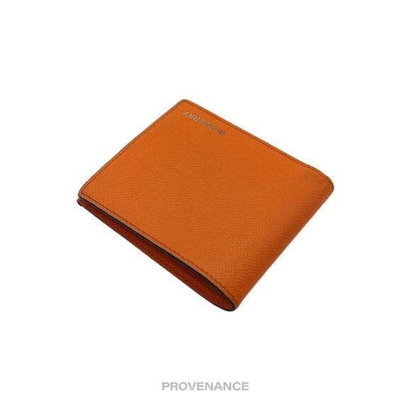 🔴 Burberry Logo 8CC Bifold Wallet - Orange Grained Leather - Picture 6 of 9